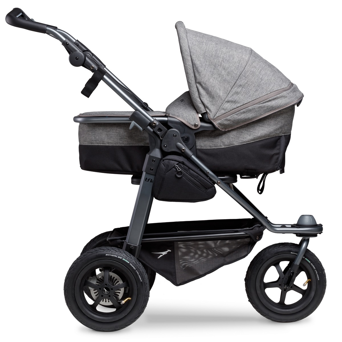 TFK Mono Kombi Kinderwagen mit Luftrad-Set- Premium Grau