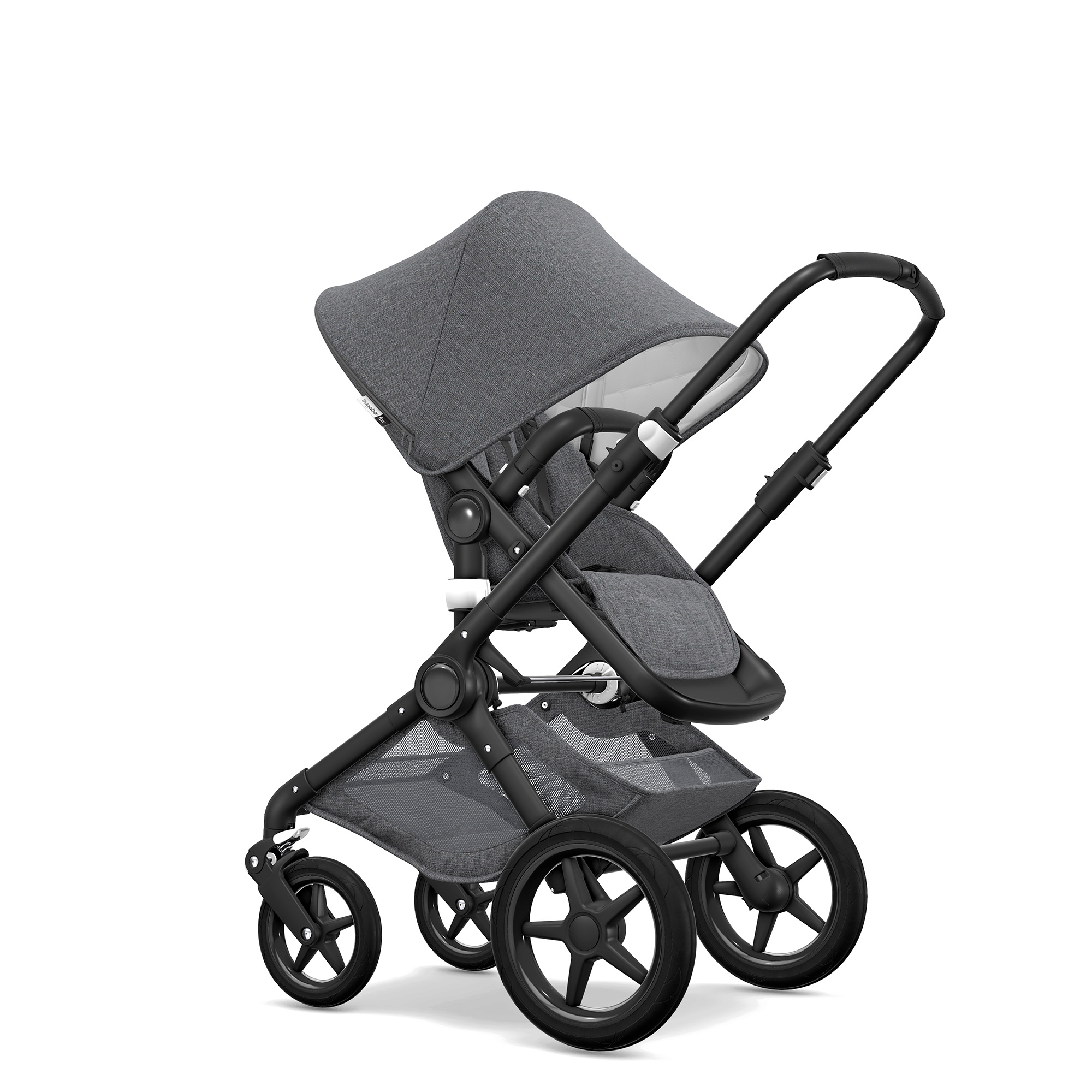 Bugaboo Fox Classic Kombikinderwagen - Schwarz/ Grau Meliert