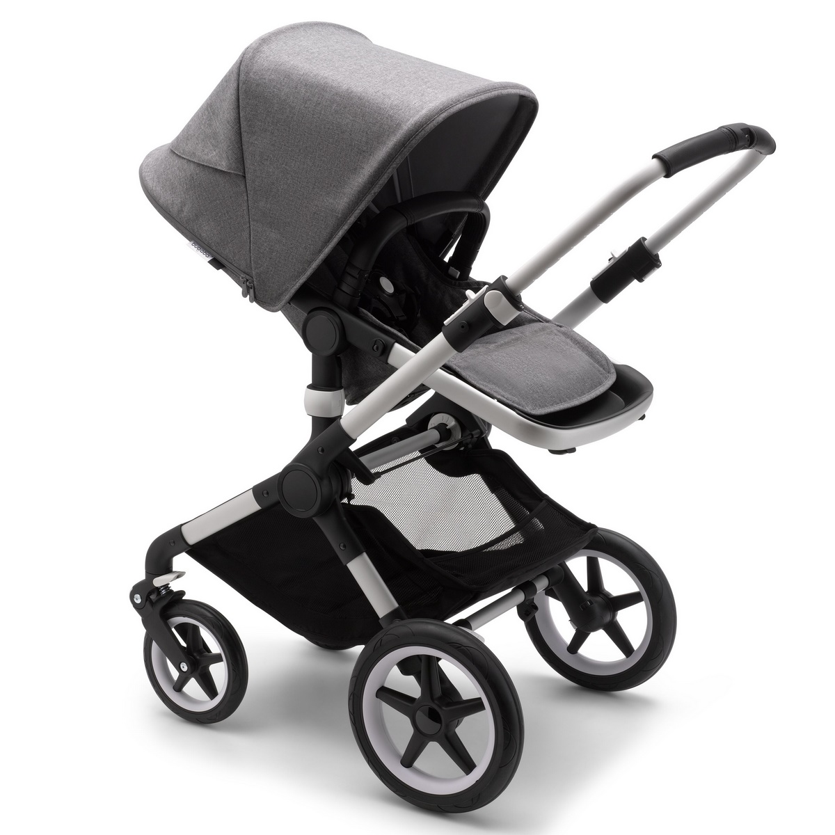 Bugaboo Fox2 Setangebot mit Babyschale Cloud Z I-Size- Alu, Grau Meliert