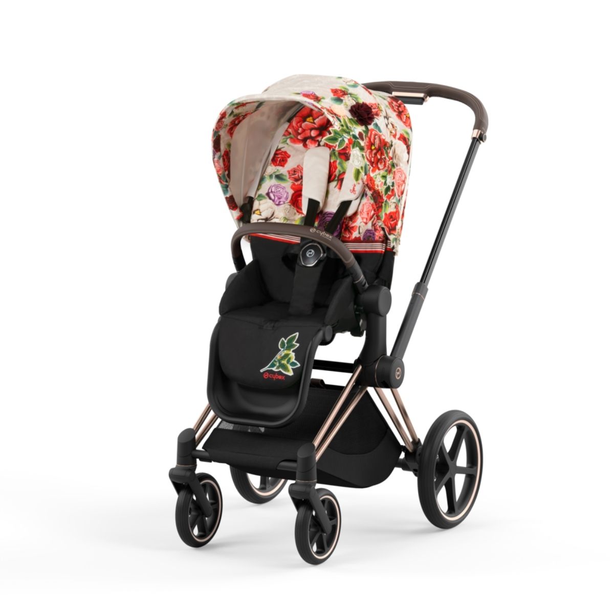 Cybex Priam 4 Kombikinderwagen- Rose Gold Rahmen - Spring Blossom Light