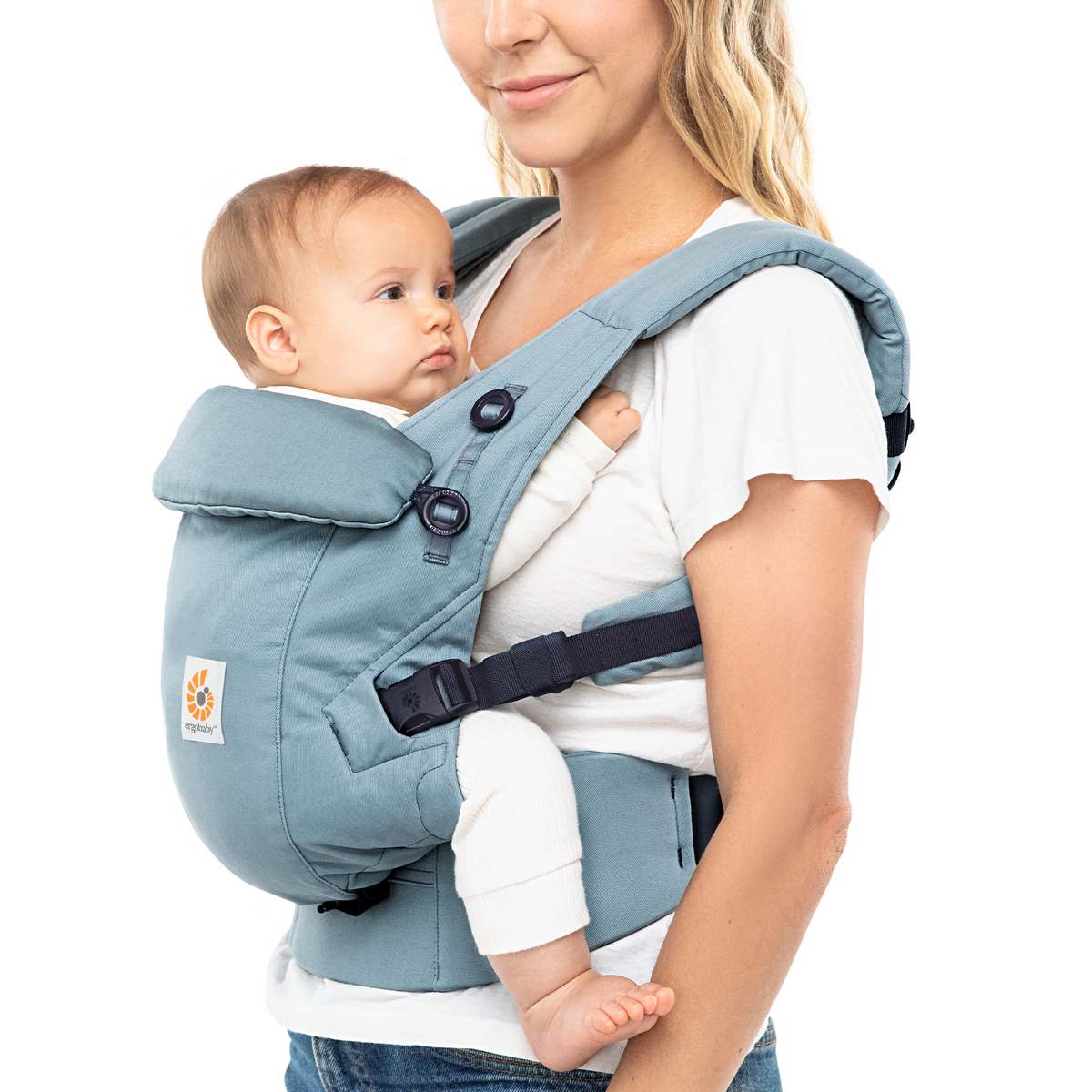 Ergobaby Adapt Soft Touch Cotton Babytrage Slate Blue