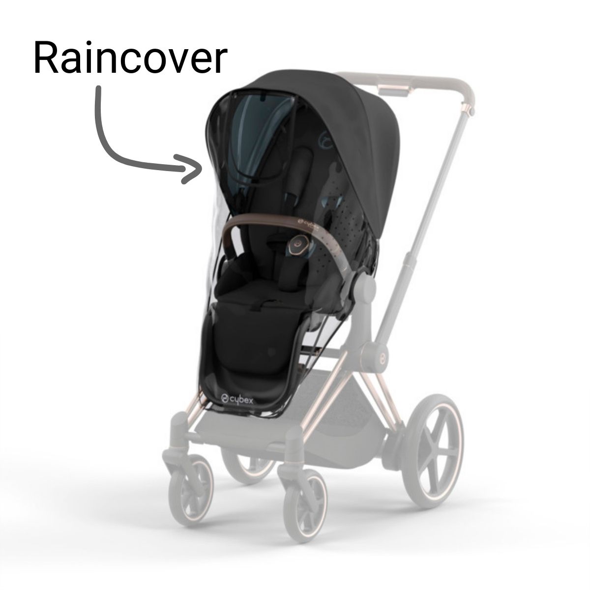 Cybex e-Priam 4 Kinderwagen Regenverdeck