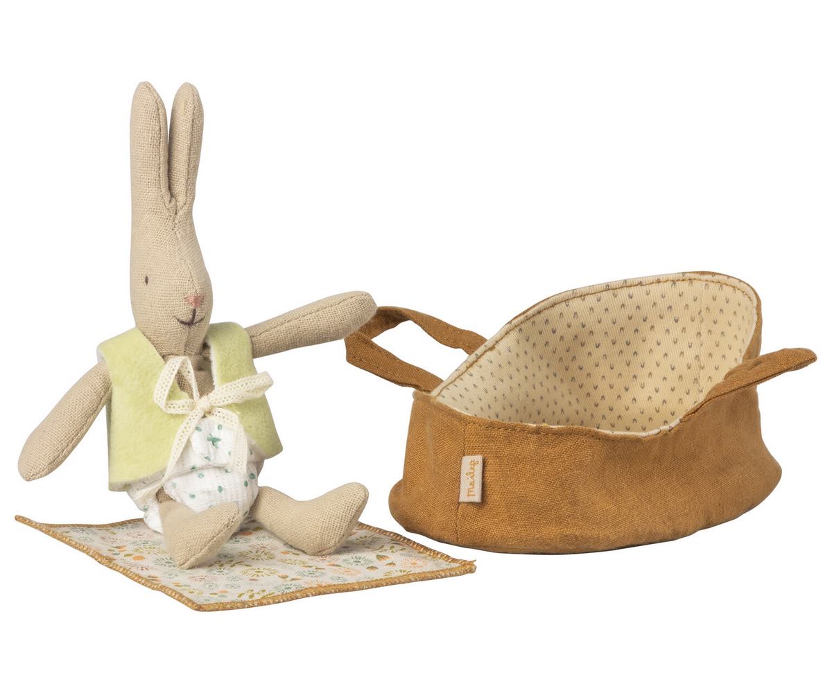 Maileg Micro rabbit in carrycot