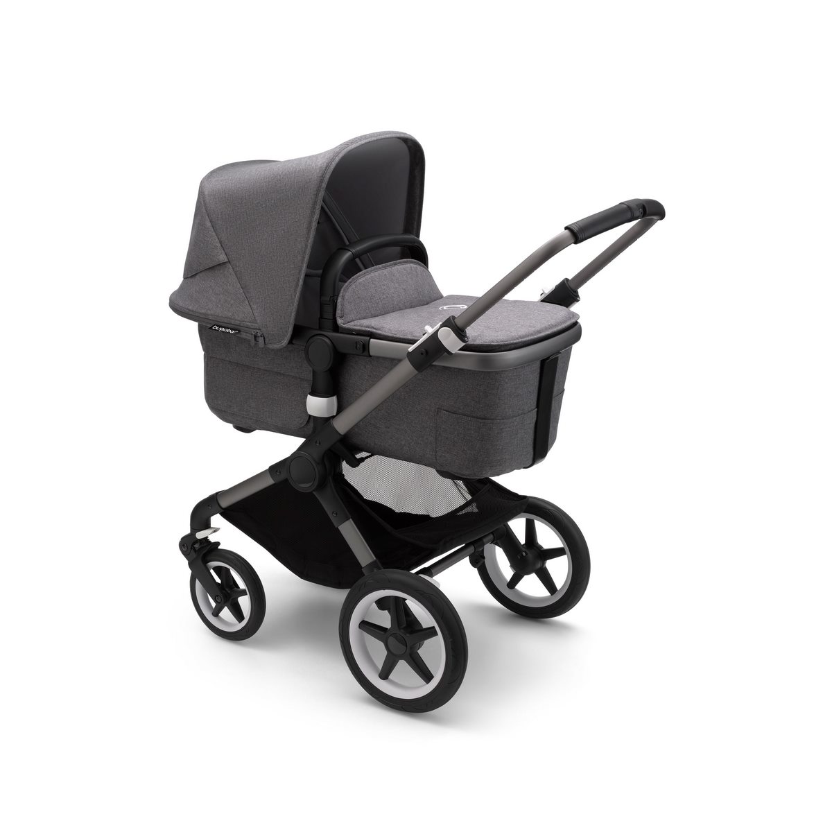 Bugaboo Fox3 Kombikinderwagen- Graphit/ Grau Meliert- Grau Meliert