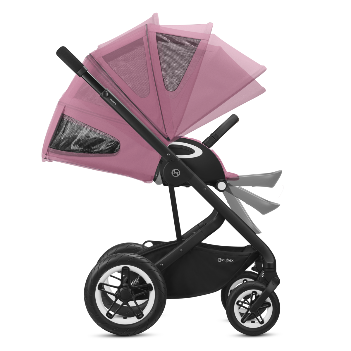 Cybex Talos S Lux Kombikinderwagen- Schwarz Gestell- Magnolia Pink