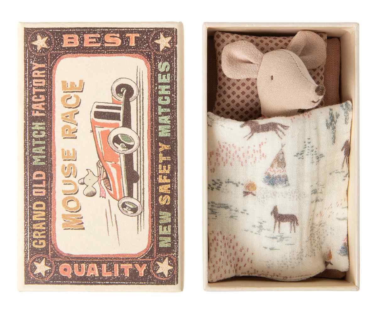 Maileg Little sister mouse in matchbox