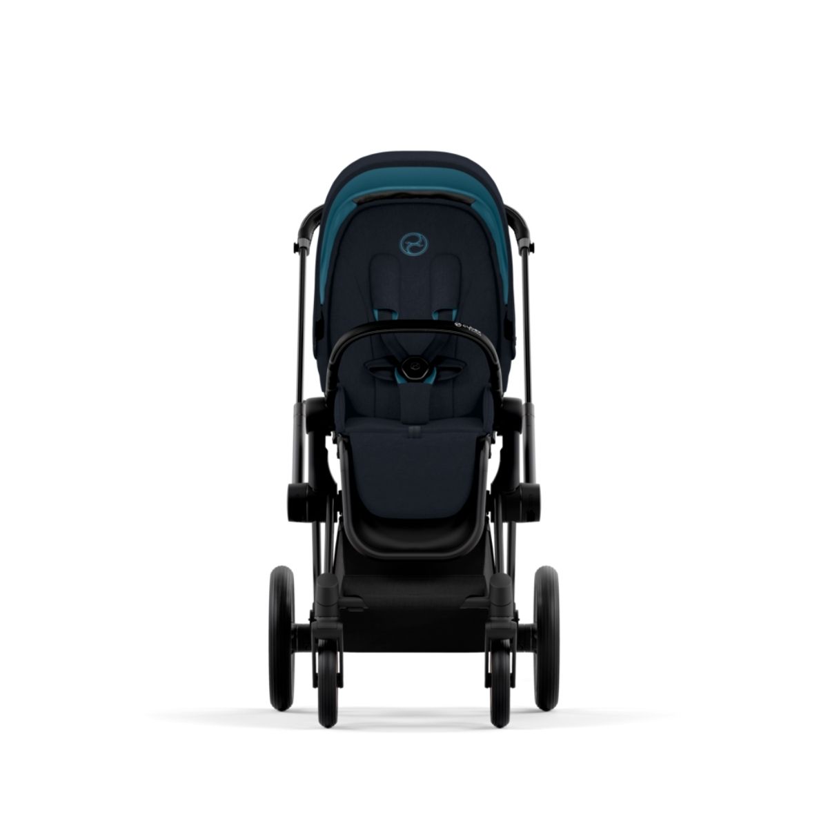 Cybex Priam 4 Kinderwagen Matt Black Rahmen- Midnight Blue Plus