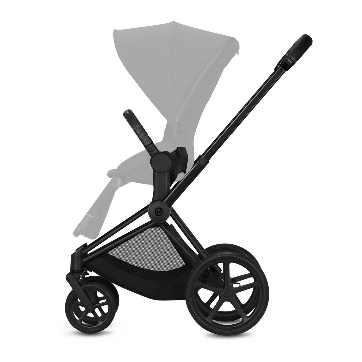 Cybex Priam Sportkinderwagen- Matt Black - Manhatten Grey Plus