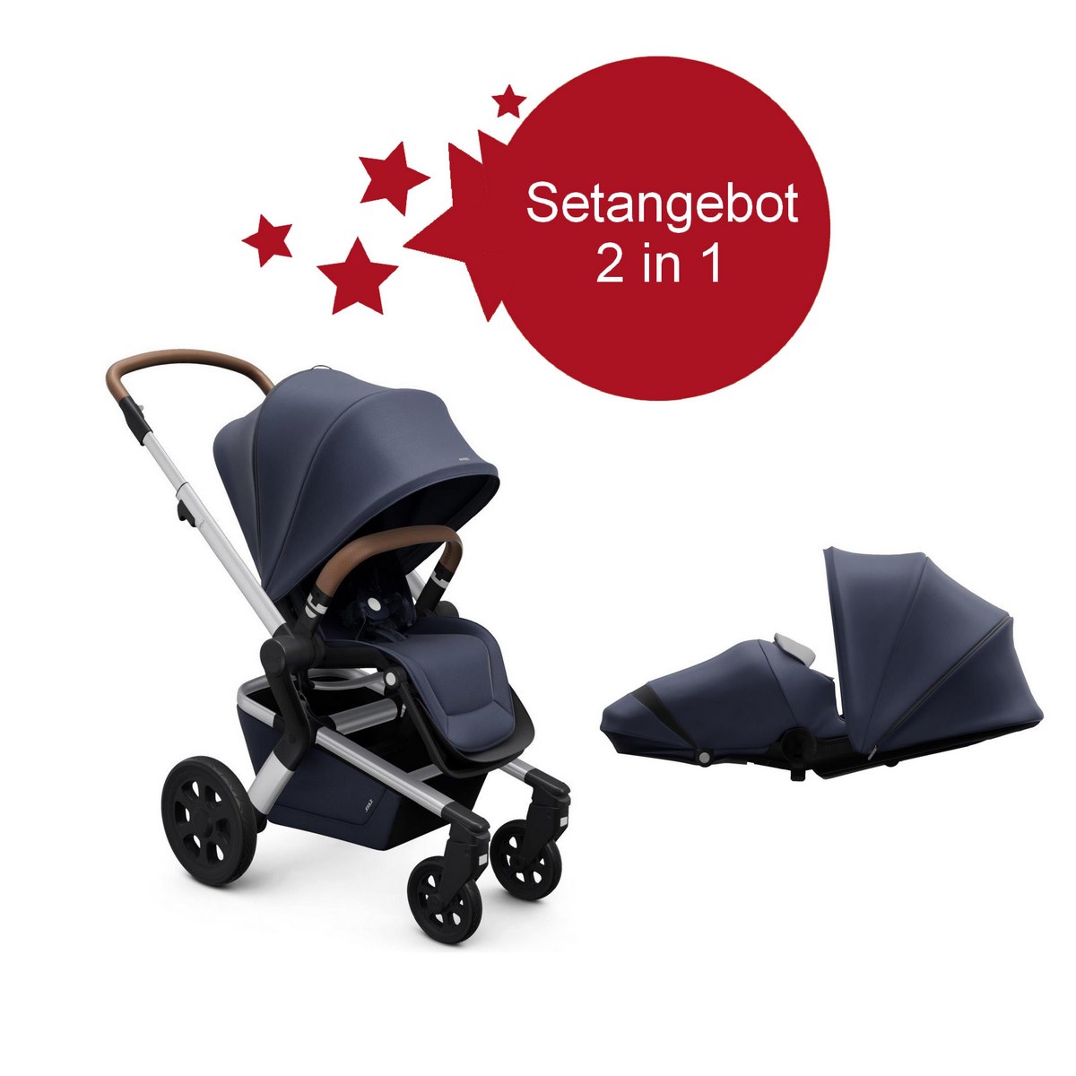 Joolz Hub Kinderwagen Setangebot mit Hub Fußsack 2020 Classic Blue