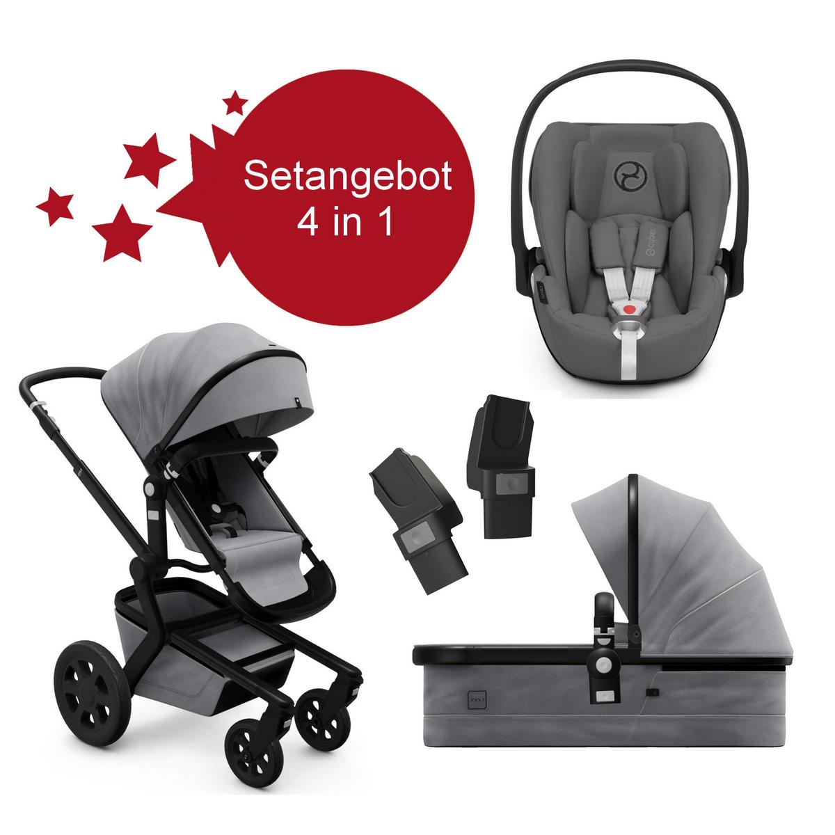 Joolz Day 3 Setangebot Superior Grey + Cybex Cloud Z i-Size Soho Grey