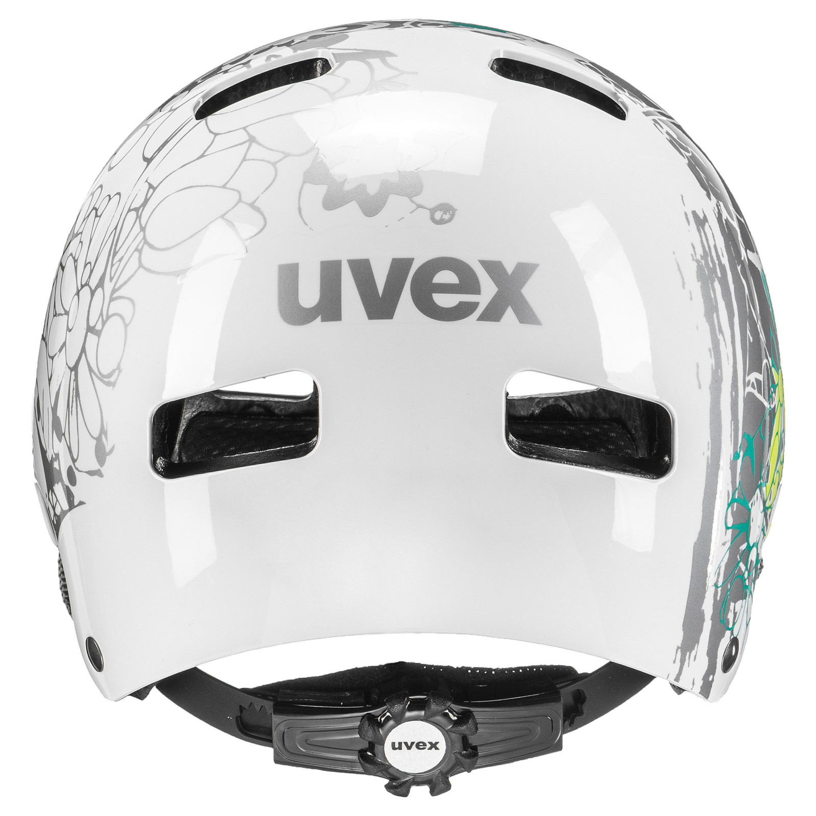 uvex kid 3 Fahrradhelm white flower