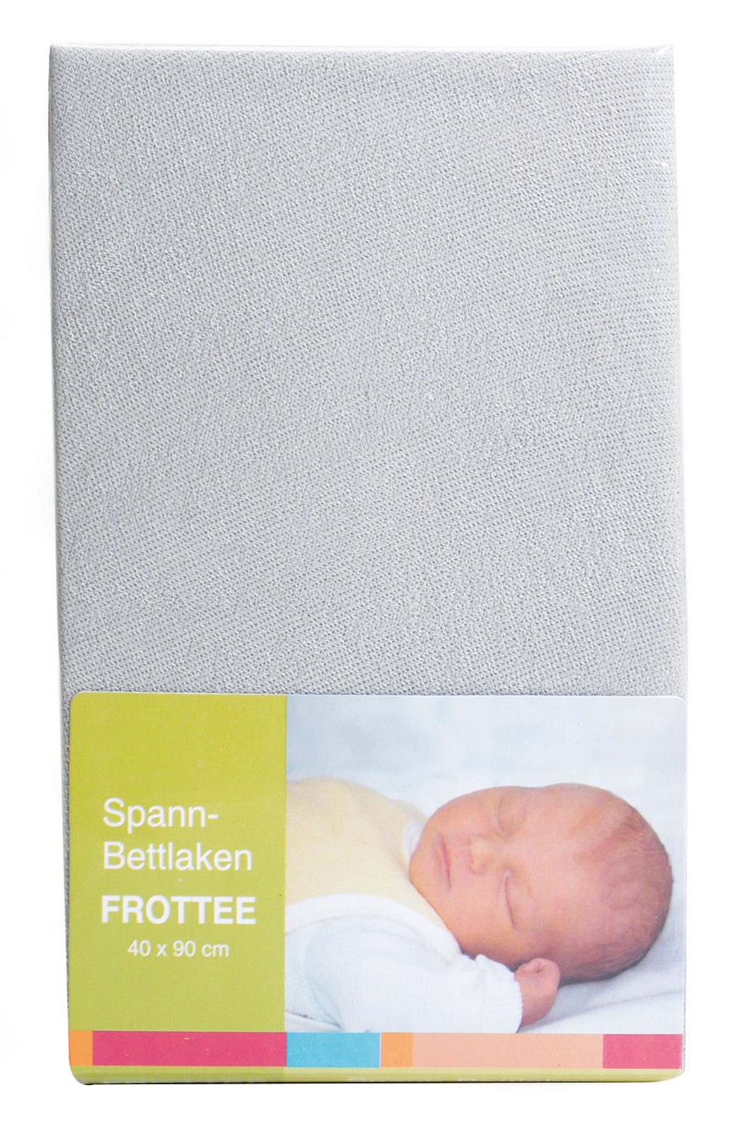 Baby-Plus Spannbettlaken Frottee 40x90 - Hellgrau