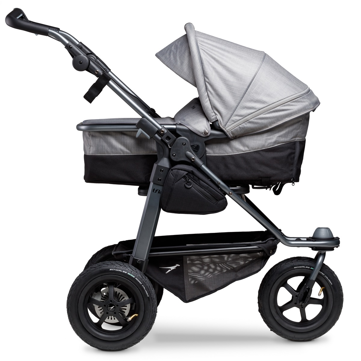 TFK Mono Kombi Kinderwagen mit Luftrad-Set- Grau