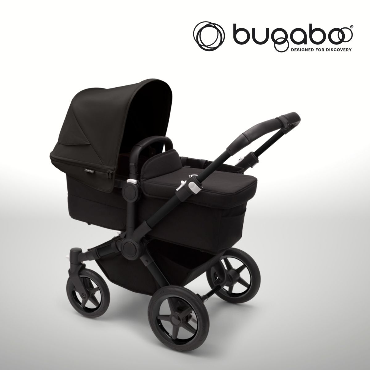 Bugaboo Donkey 5 Mono Kombikinderwagen- Schwarz/ Mitternachtsschwarz-Mitternachtsschwarz