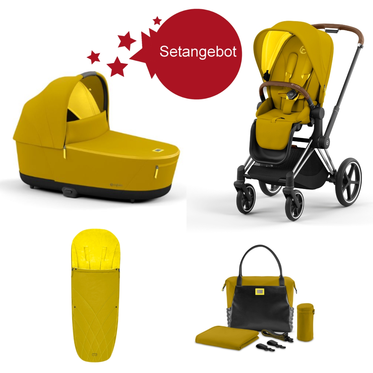 Cybex Priam 4 Setangebot Mustard Yellow