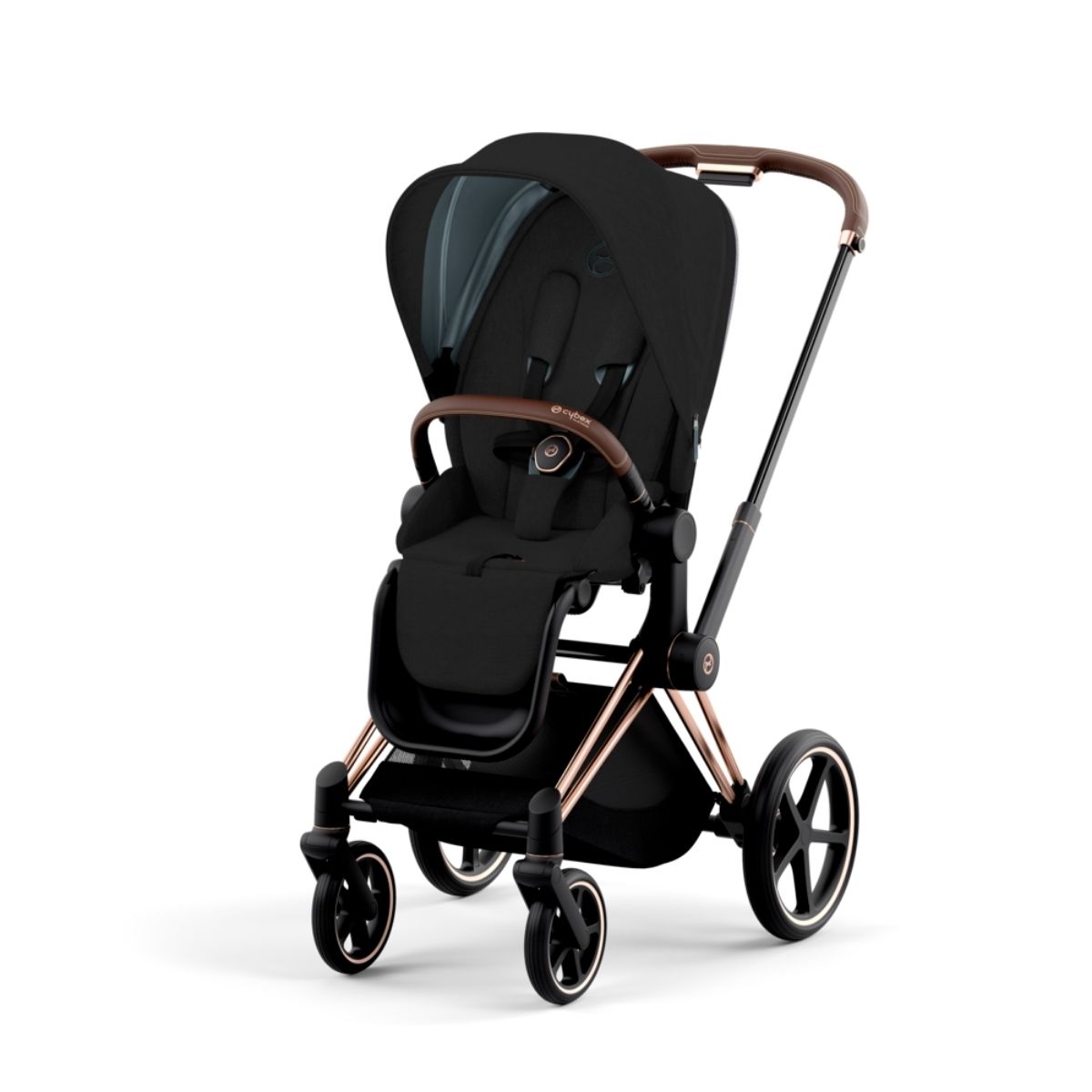 Cybex Priam 4 Kinderwagen Rosegold Rahmen- Stardust Black Plus