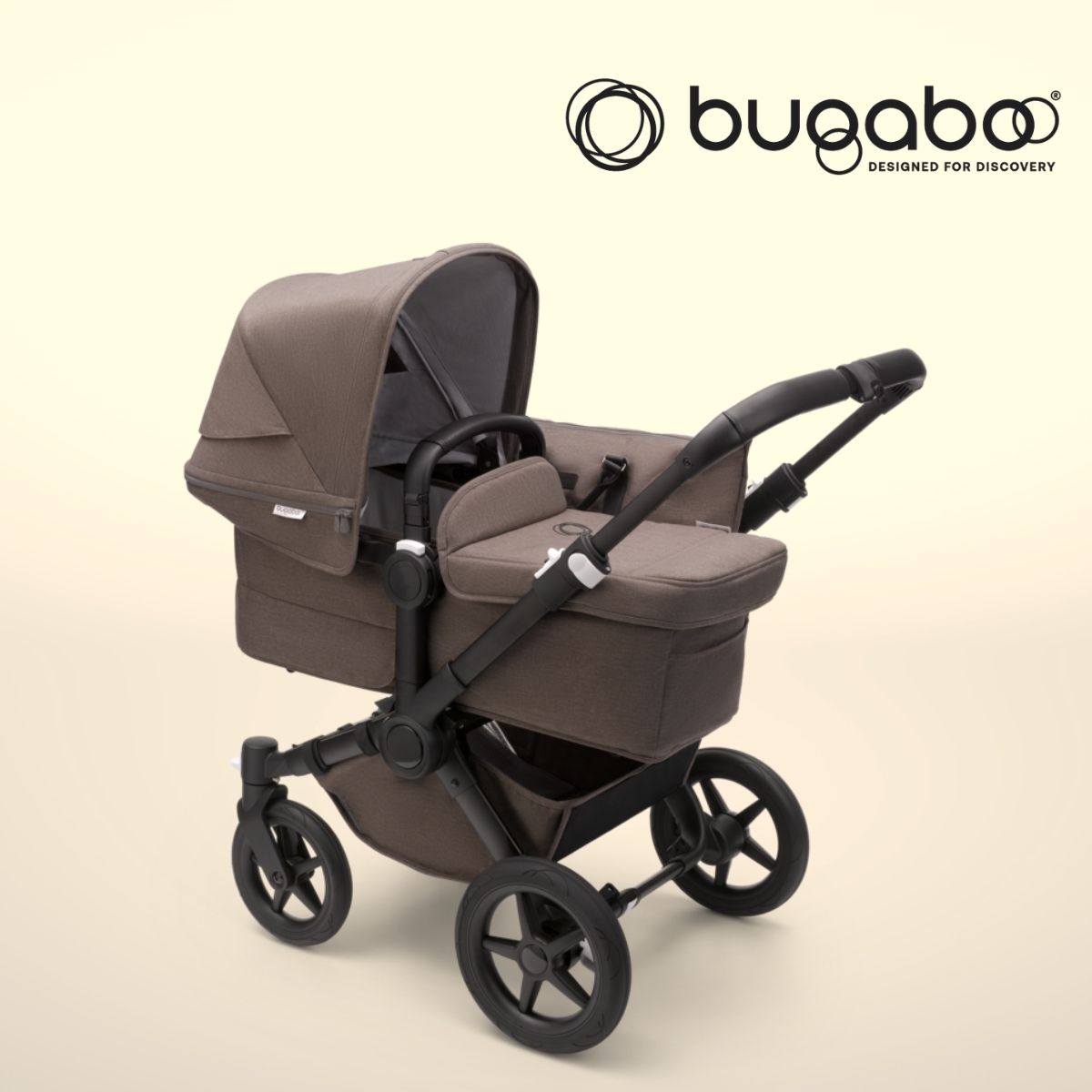 Bugaboo Donkey 5 Mono Mineral Kombikinderwagen- Schwarz-Taupe