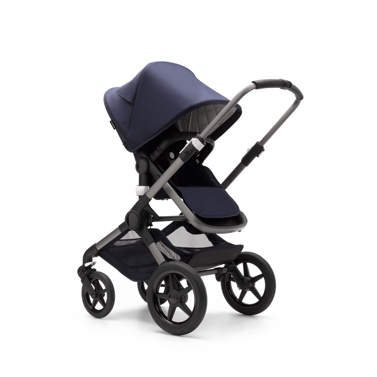 Bugaboo Fox3 Komplett Set Classic Kombikinderwagen- GRAPHIT/DUNKLES MARINE