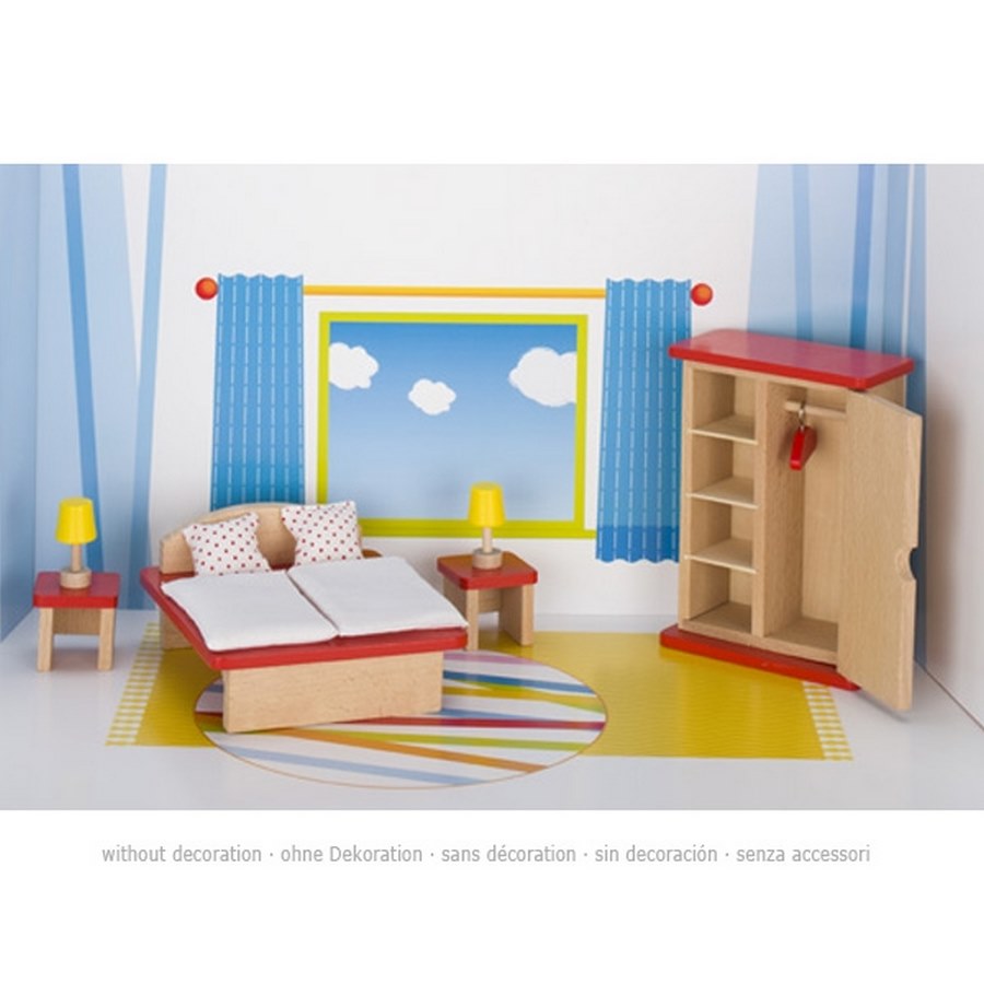 GoKi Puppenmöbel - Schlafzimmer Puppenhausmöbel 