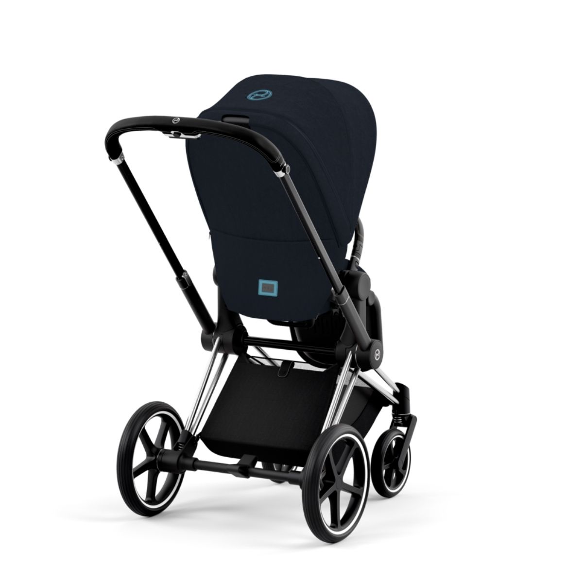 Cybex Priam 4 Kinderwagen Chrome Black Rahmen- Midnight Blue Plus