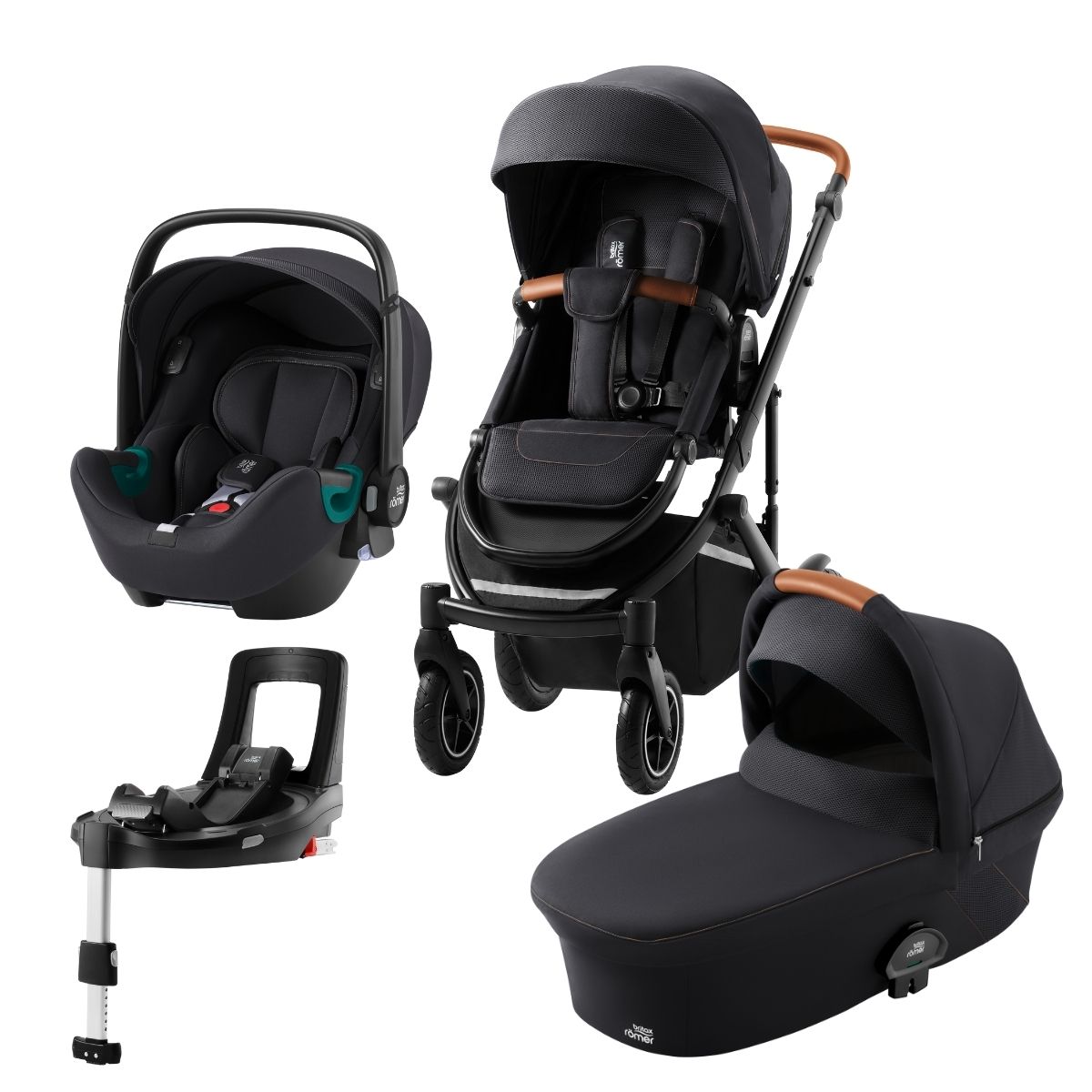 Britax Römer 2022 Smile III Comfort Plus iSense Set- Fossil Grey