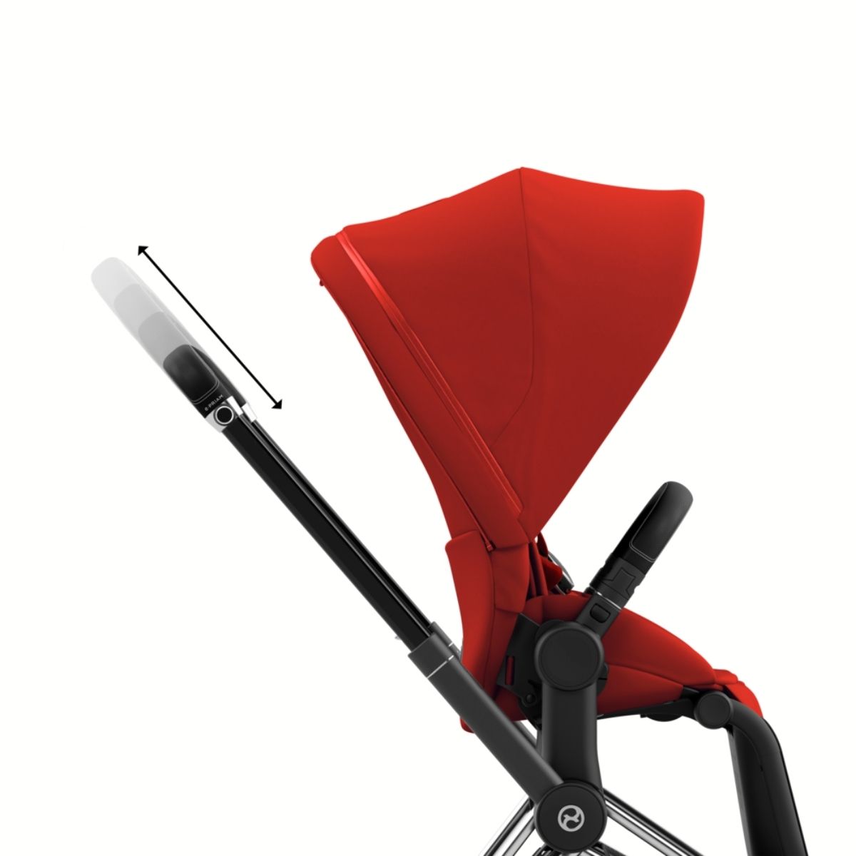 Cybex e-Priam 4 Kombikinderwagen Gestell Chrome Black, Stoff Autumn Gold