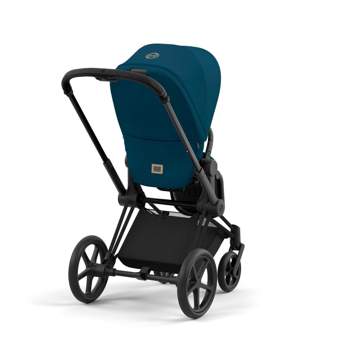 Cybex Priam 4 Kinderwagen Matt Black Rahmen- Mountain Blue Seat Pack