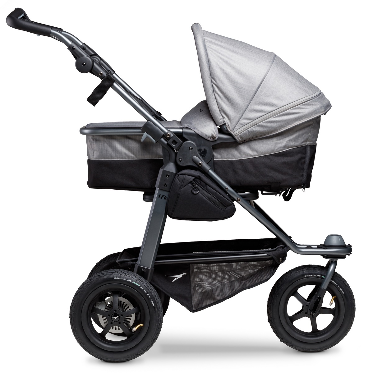 TFK Mono Kombi Kinderwagen mit Luftrad-Set- Grau