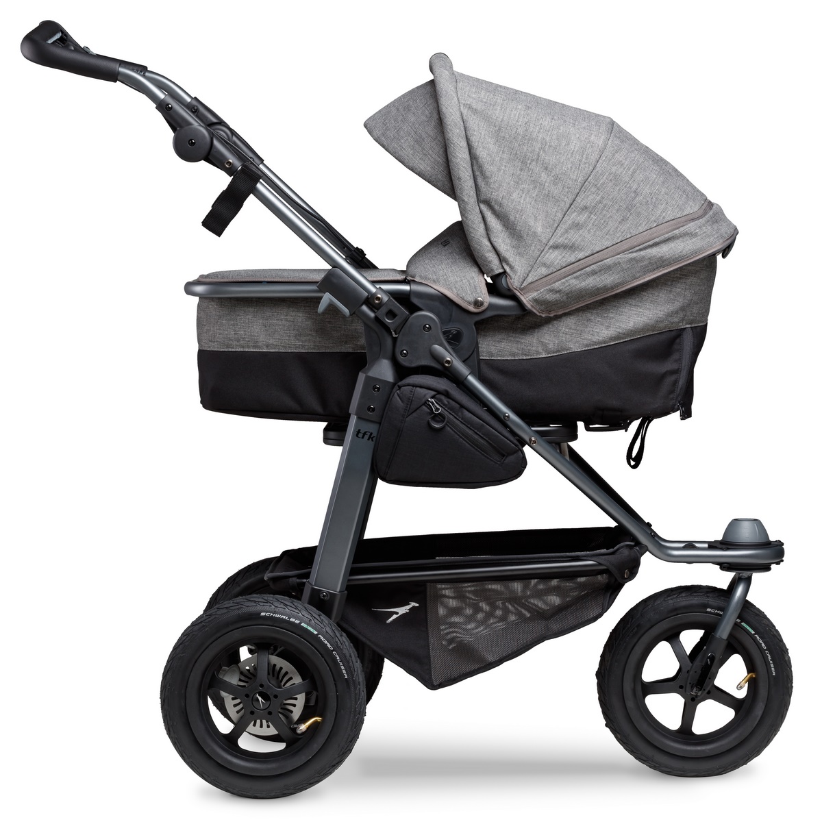 TFK Mono Kombi Kinderwagen mit Luftrad-Set- Premium Grau