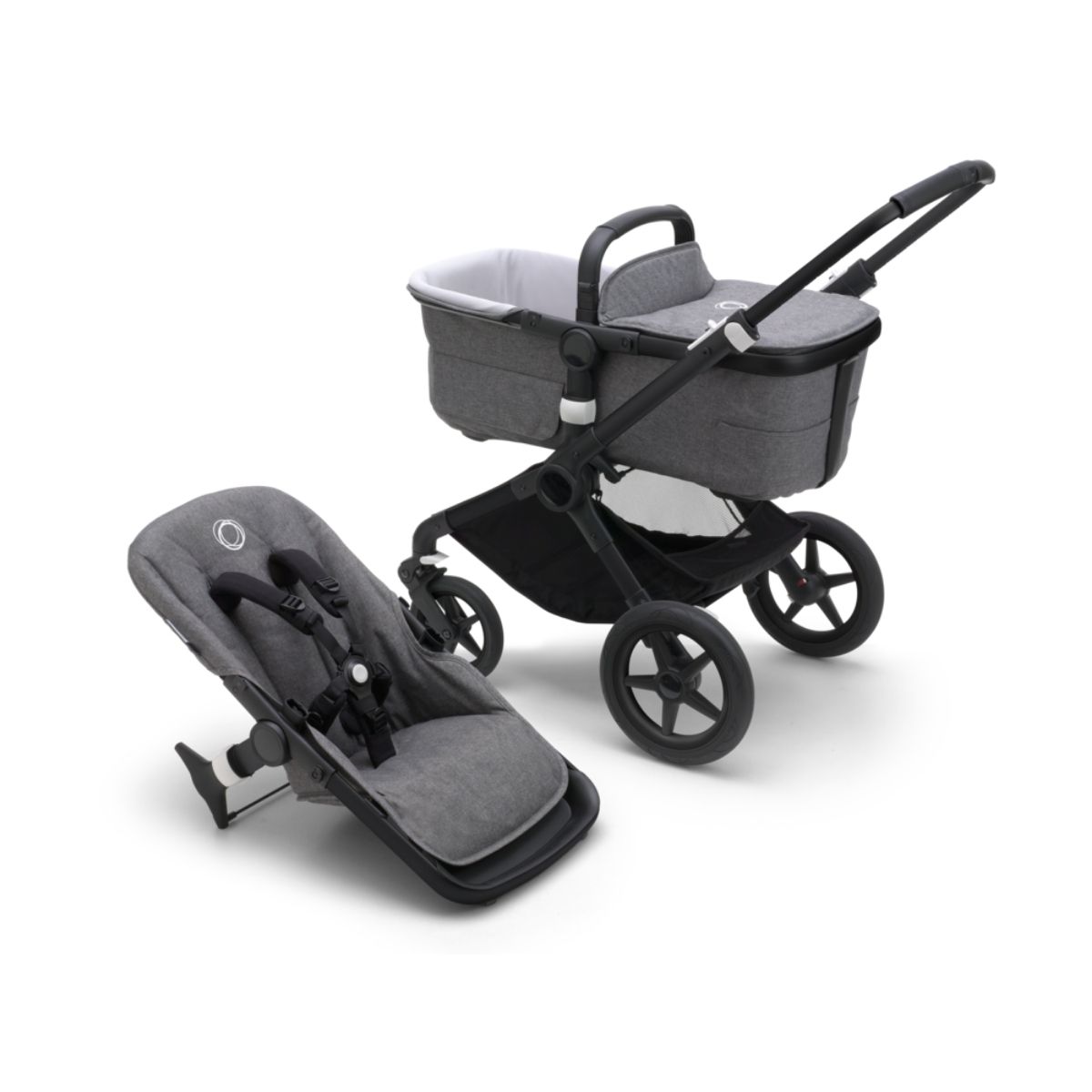 Bugaboo Donkey 5 Basis inkl. Style Set- Schwarz/Grau meliert