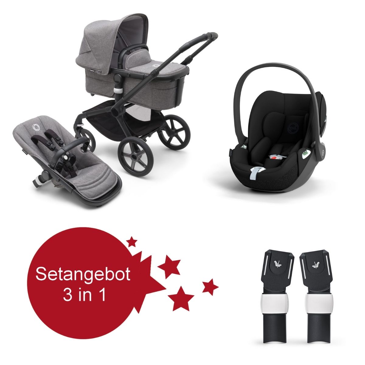 Setangebot Bugaboo Fox 5 + Adapter+ Cybex Cloud T