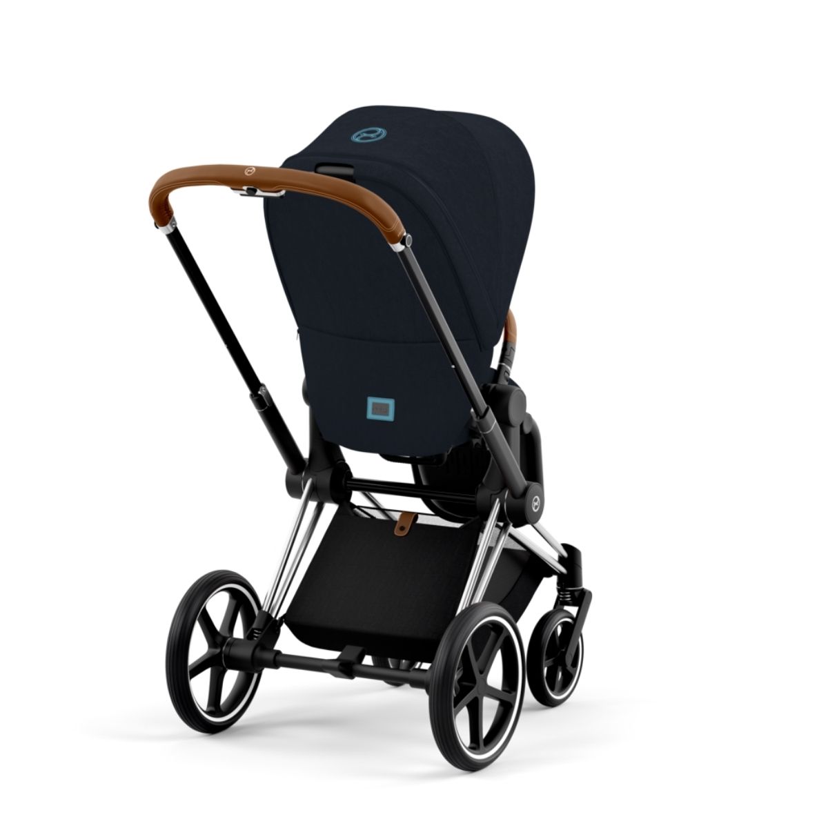 Cybex Priam 4 Kinderwagen Chrome Brown Rahmen- Midnight Blue Plus