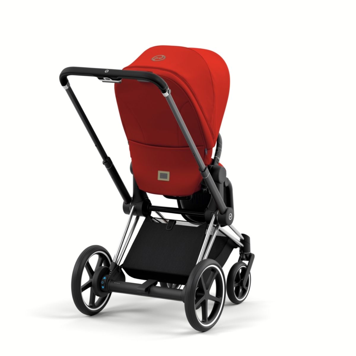 Cybex e-Priam 4 Kombikinderwagen Gestell Chrome Black, Stoff Autumn Gold