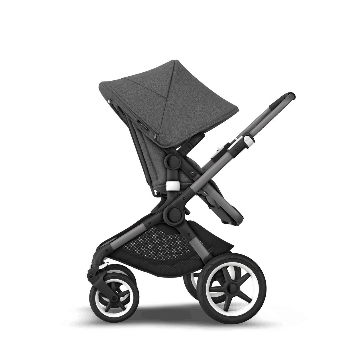 Bugaboo Fox3 Kombikinderwagen- Graphit/ Grau Meliert- Grau Meliert