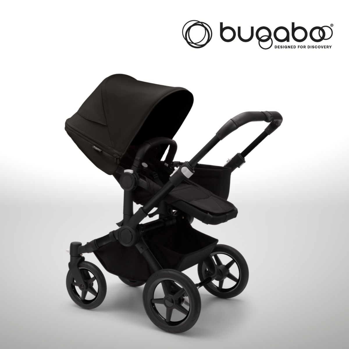 Bugaboo Donkey 5 Mono Kombikinderwagen- Schwarz/ Mitternachtsschwarz-Mitternachtsschwarz