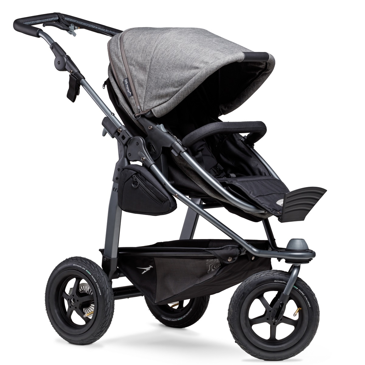 TFK Mono Kombi Kinderwagen mit Luftrad-Set- Premium Grau