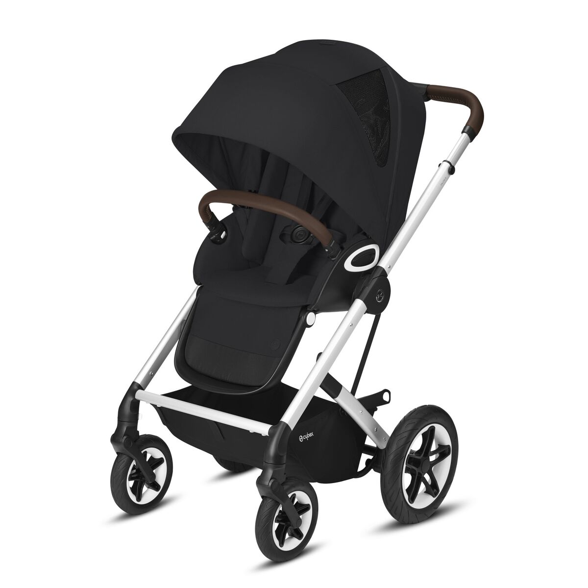 Cybex Talos S Lux Kombikinderwagen- Silber Gestell- Deep Black