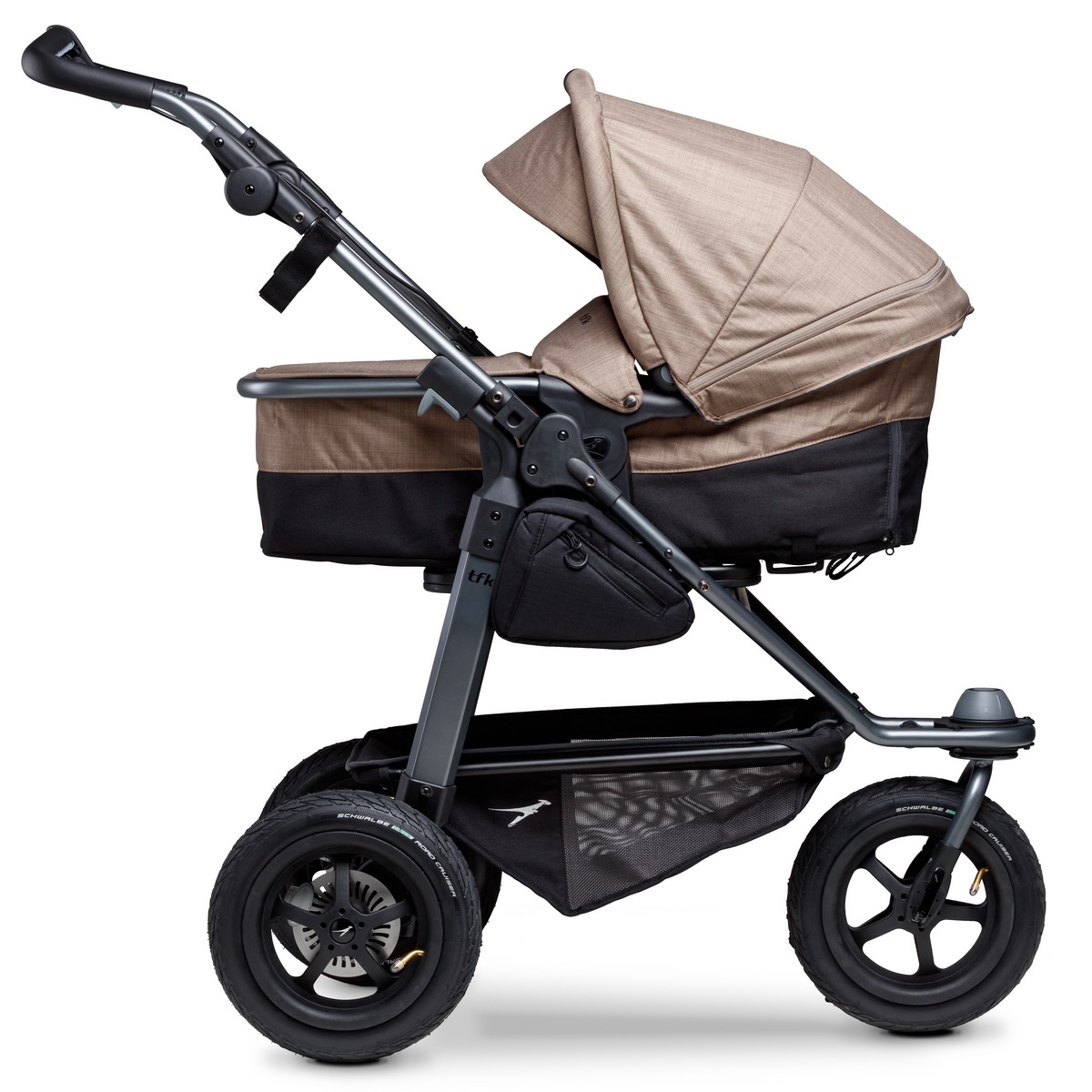 TFK Mono Kombi Kinderwagen mit Luftrad-Set- Braun