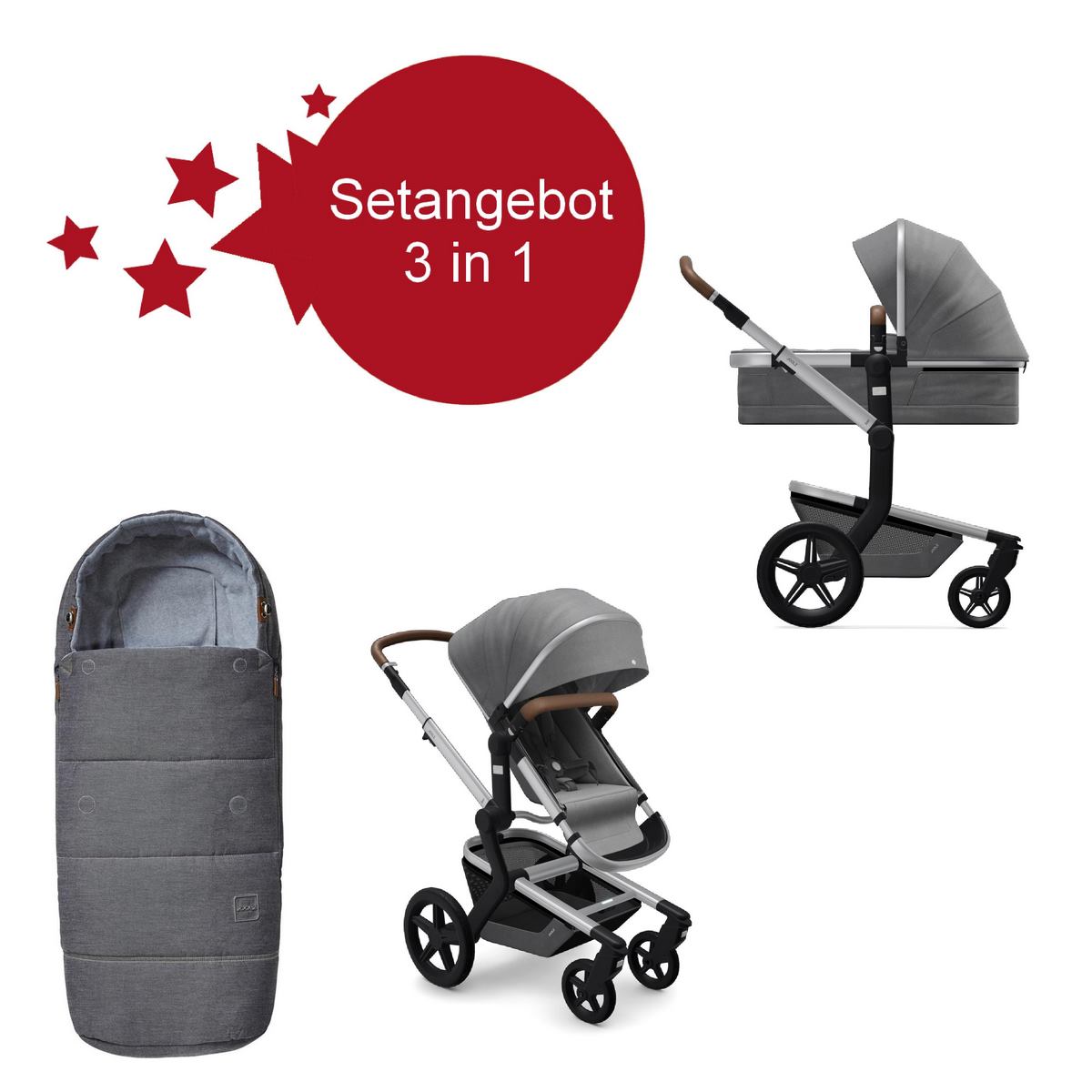 Joolz Day + Setangebot mit Fußsack Radiant Grey