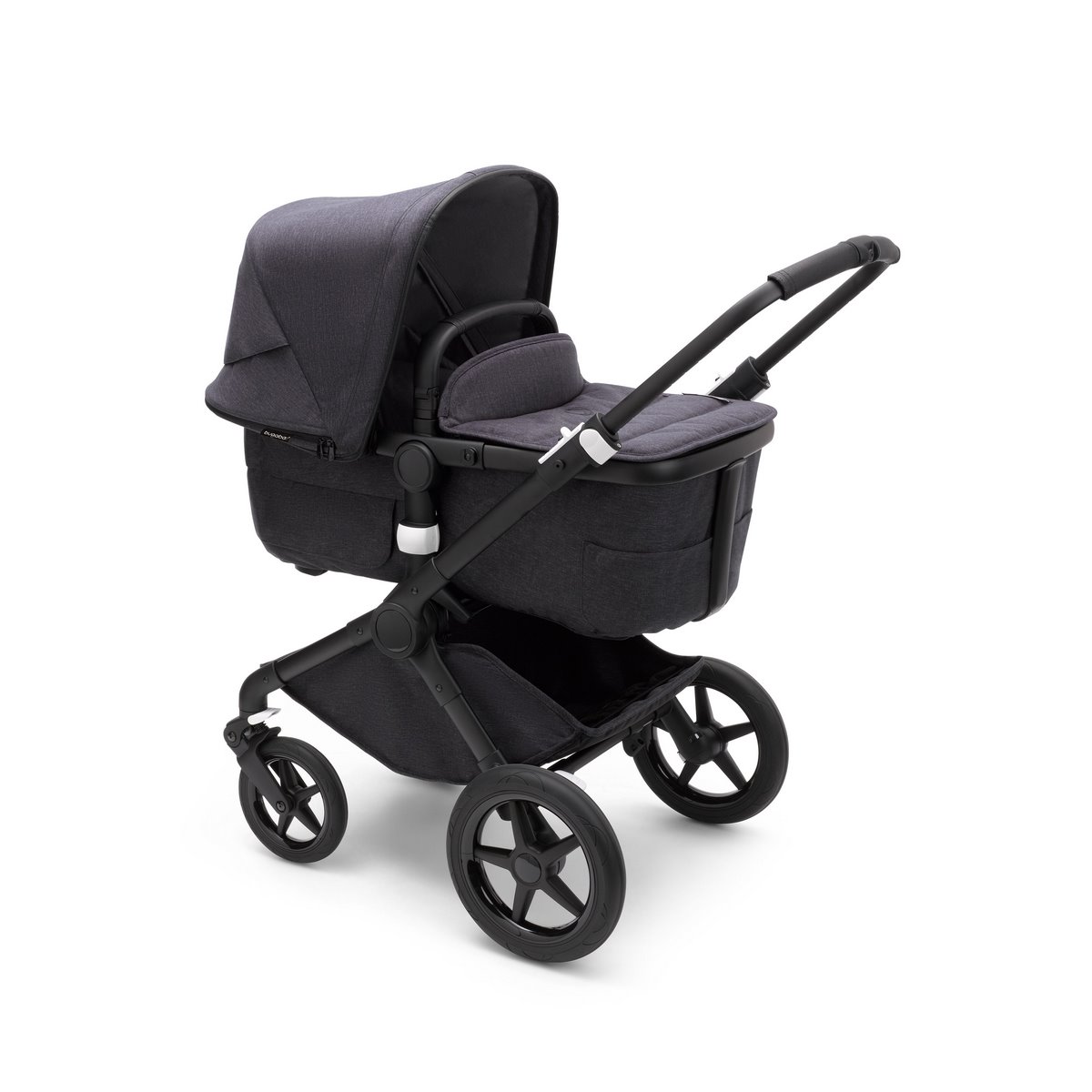 Bugaboo Fox3 Komplett Set Mineral Kombikinderwagen- SCHWARZ/VERWASCHENES SCHWARZ