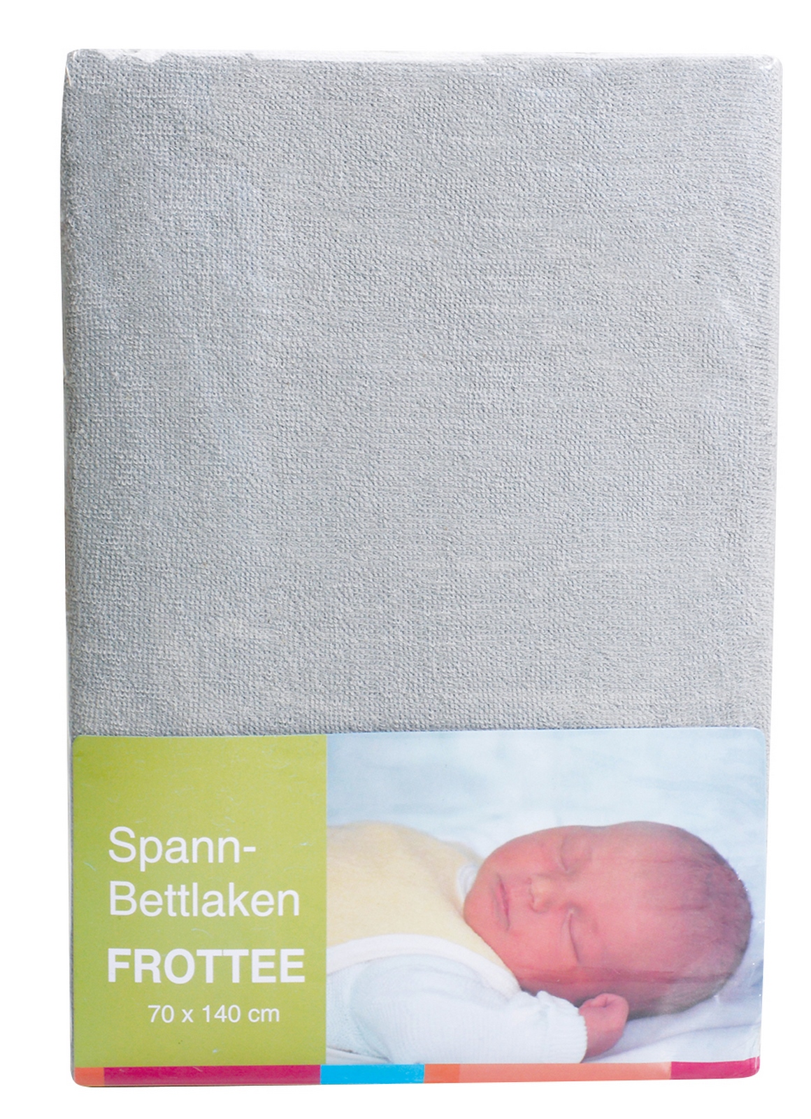 Baby-Plus Spannbettlaken Frottee 70x140 - Hellgrau