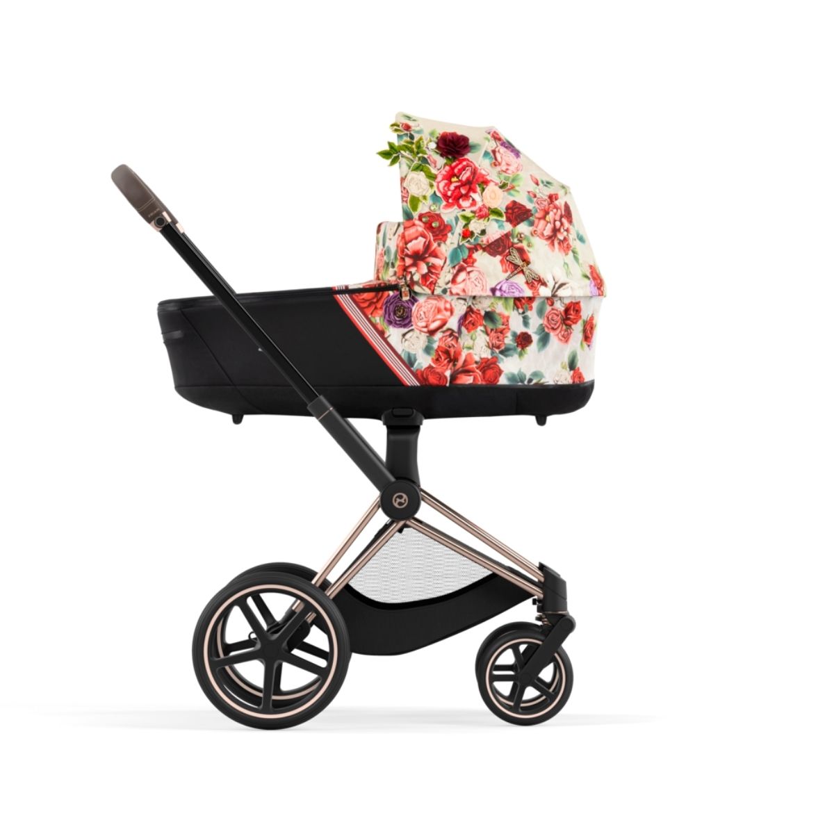 Cybex Priam 4 Kombikinderwagen- Rose Gold Rahmen - Spring Blossom Light