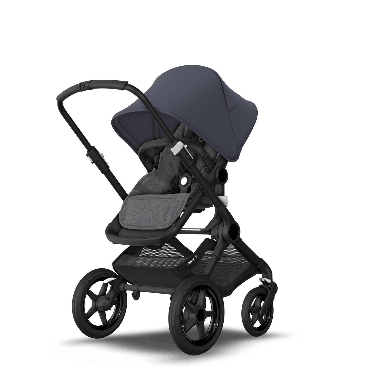 Bugaboo Fox3 Kombikinderwagen- Schwarz/ Grau Meliert- Sturmblau
