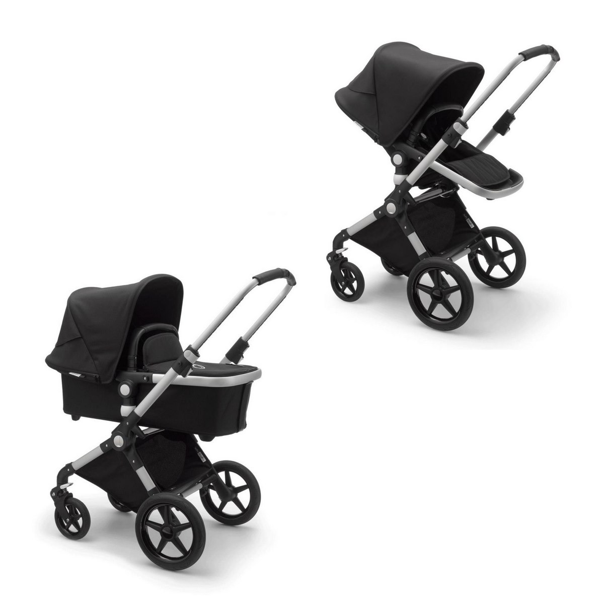 Bugaboo Lynx Setangebot mit Aton 5 Babyschale- Alu- Schwarz