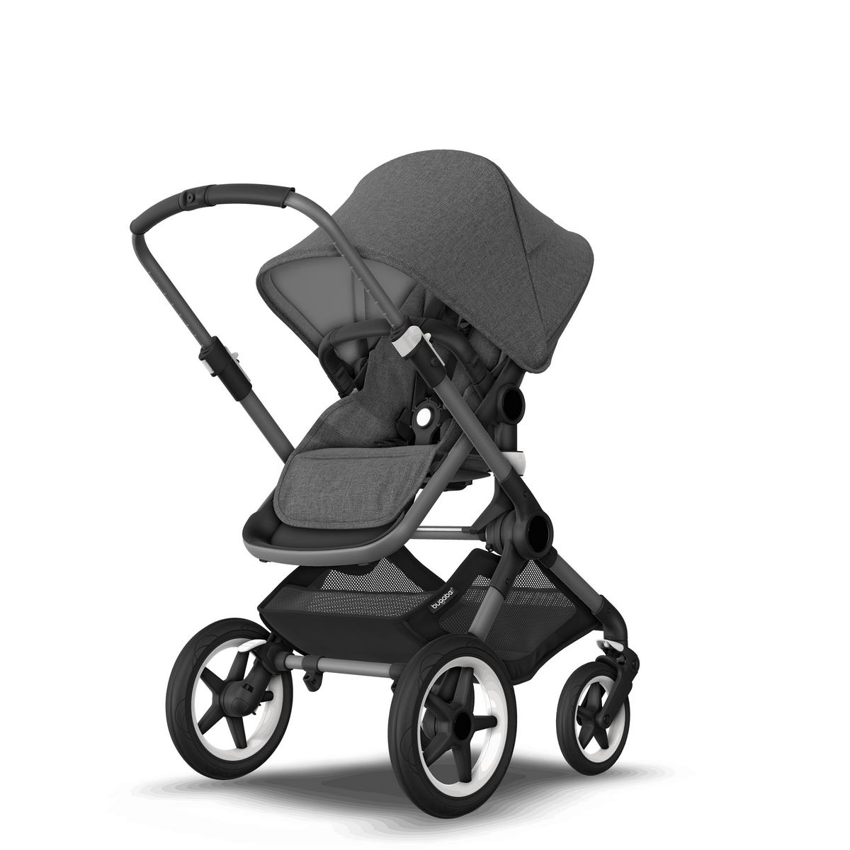 Bugaboo Fox3 Kombikinderwagen- Graphit/ Grau Meliert- Grau Meliert