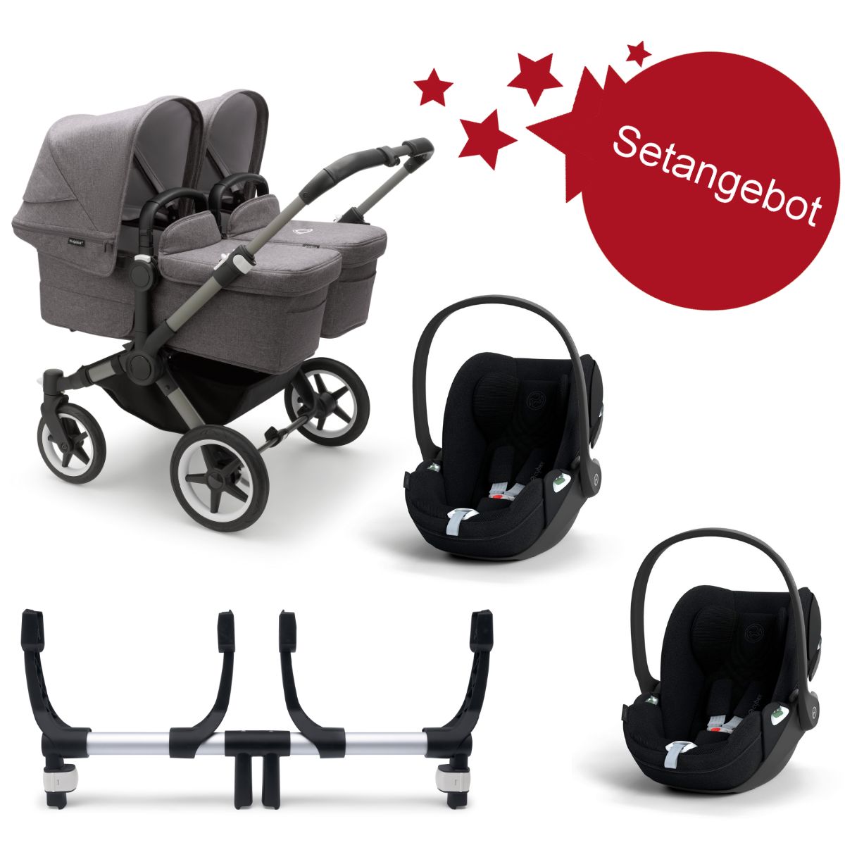 Bugaboo Donkey 5 Twin Set mit Cloud T