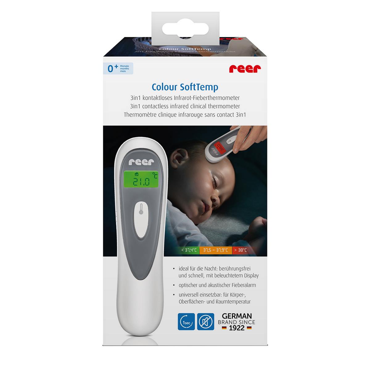 Reer Colour SoftTemp 3in1 kontaktloses Infrarot-Thermometer