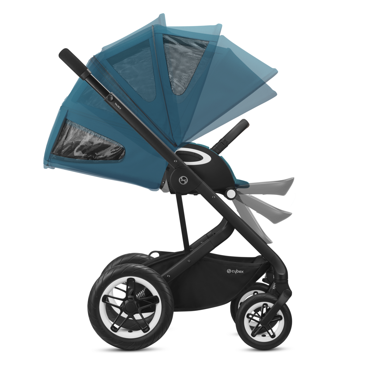 Cybex Talos S Lux Kombikinderwagen- Schwarz Gestell- River Blue