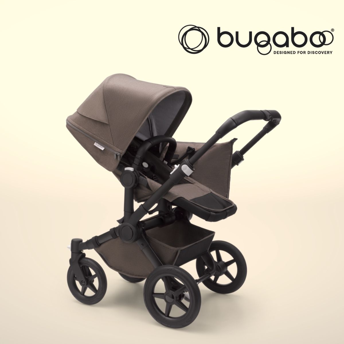 Bugaboo Donkey 5 Mono Mineral Kombikinderwagen- Schwarz-Taupe