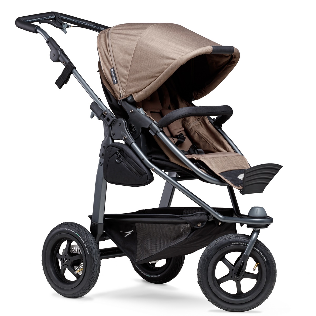 TFK Mono Kombi Kinderwagen mit Luftrad-Set- Braun